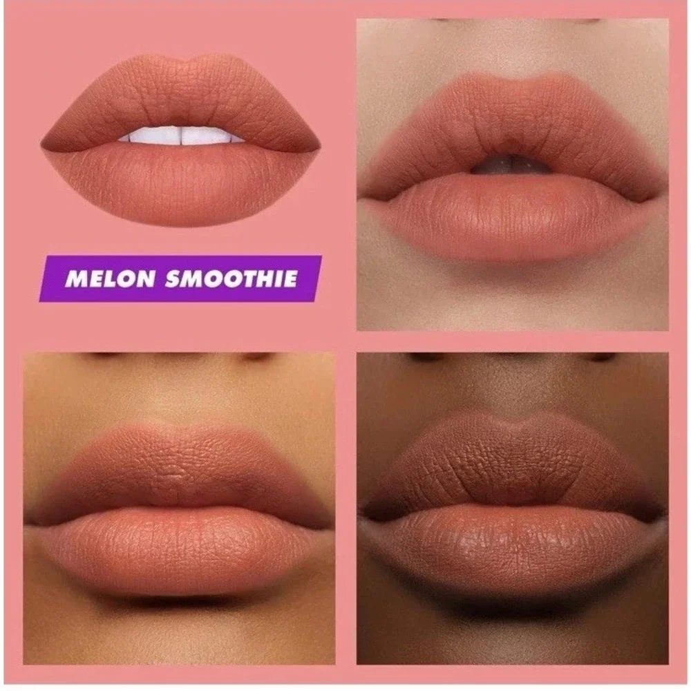 Lime Crime Plushies MELON SMOOTHIE Soft Focus Lip Veil Liquid Lipstick 0.11 oz